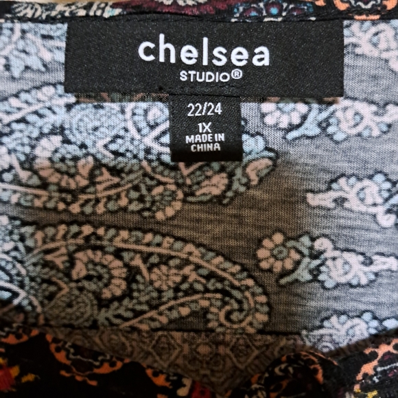 Chelsea Studio multicolor tunic/top boho style Size XL (22/24) - Picture 5 of 6
